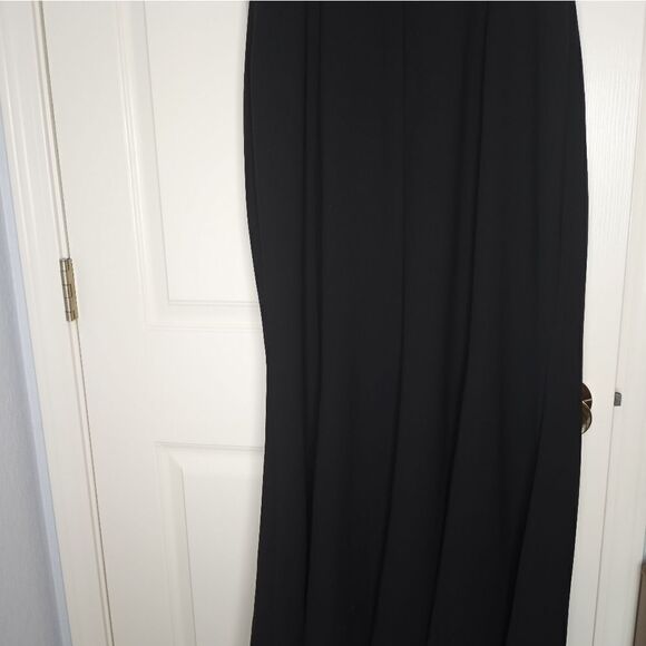 Michaelangelo 14 Black Beaded Embroidered Sleeveless Lined Party Maxi Dress. - Picture 8 of 10